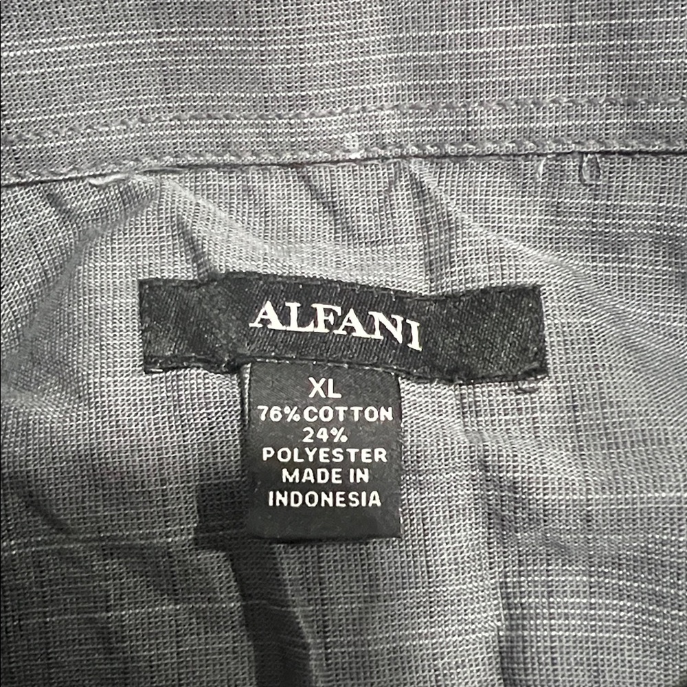 ALFANI Men's Gray Short Sleeve Shirt NWT - Picture 4 of 7